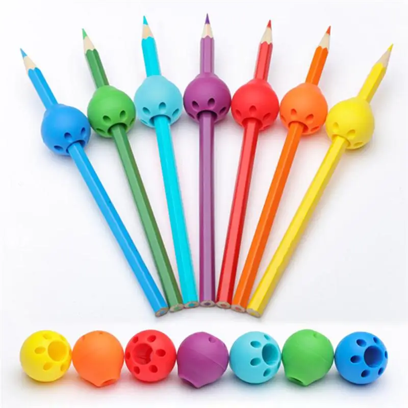 

Holder Pen Aid Writing Training Kids Gripfingerthree Needs Silicone Handwriting Triangle Special Grips Drawing Correct Gripper