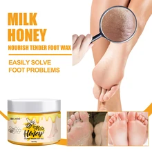 

50g Milk Honey Wax Foot Mask Exfoliating Dead Skin Remover Anti-Crack Foot Cream Reduce Dryness Roughness Foot Repair Care Cream