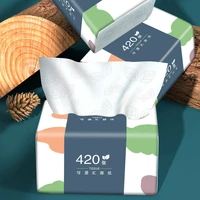 10 แพ็คขายส่งเป็นมิตรกับสิ่งแวดล้อมแบบพกพาไม่มีเรืองแสง Virgin เยื่อไม้เนื้อเยื่อนุ่มสบาย 5 ชั้นกระดาษทิชชูใบหน้า 4