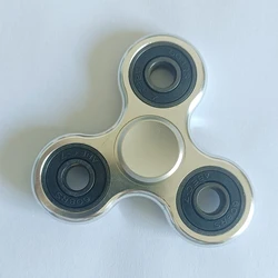 Enhanced Aluminum Alloy Plated Fidget Spinner with Mute Bearing (Silver)