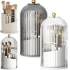 Birdcage Dustproof 360 Rotating Grid Compartmentalised Desktop Makeup Organiser Cosmetic Storage Case For Madam 2