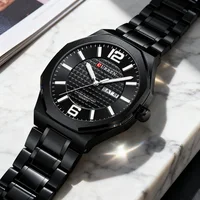 CURREN Men's Business Watch Quartz Day-Date Dial with Stainless Steel Band Slim Wristwatch for Men Luminous Hands