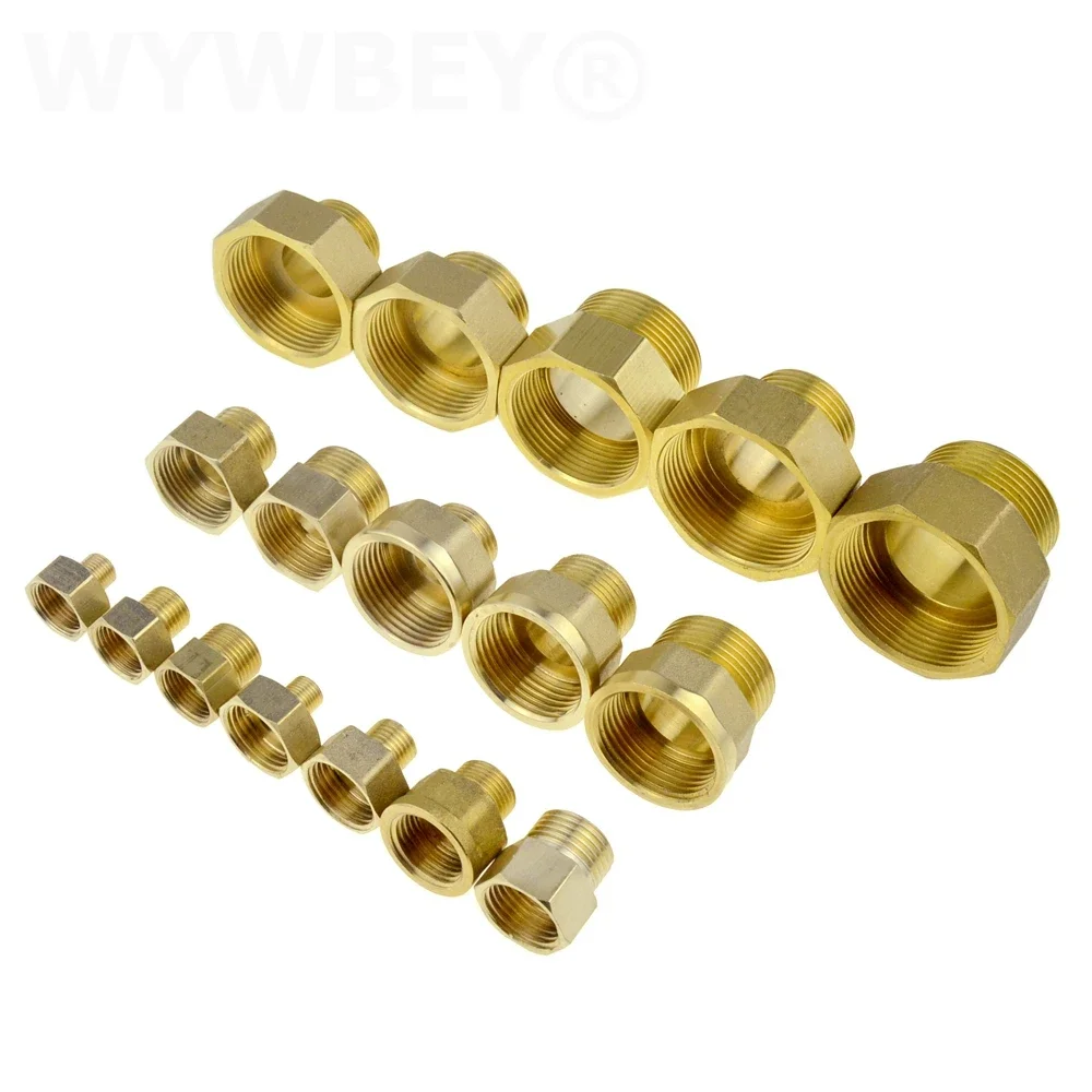 Brass 1/8 1/4 3/8 1/2 3/4 Female to Male Threaded Hex Bushing Reducer Copper Pipe Fitting Water Gas Adapter Coupler Connector pipe fitting