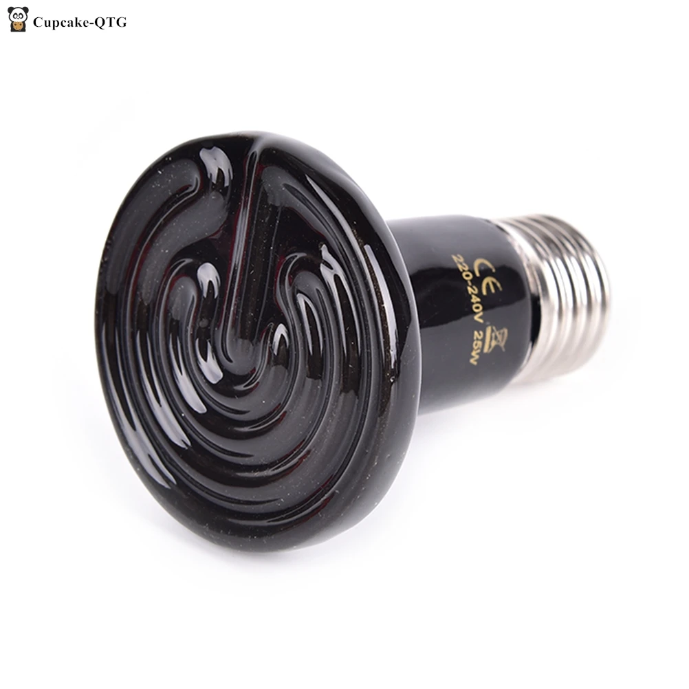 Reptile Lamp Bulbs Infrared Heating Bulb 25W/50W/75W/100W Basking Ceramic IR Heat Emitter Bulb