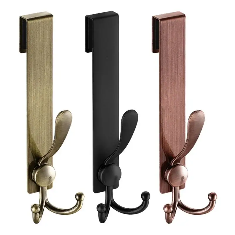 

Over Door Hooks Stainless Steel Glass Door Hooks Bathroom Kitchen Bedroom Organizer free punching door behind the bathroom