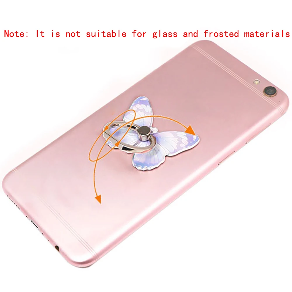 Luxury Universal Butterfly Phone Ring Holder - Elegant Adhesive Grip