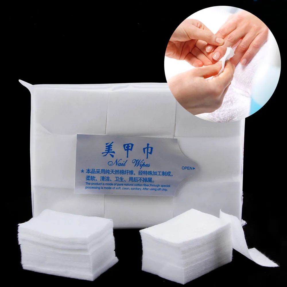 900PCS/Lot Lint-Free Nails Napkins UV Gel Polish Remover Wipes 100% Cotton Nail Art Tools nail polish remover,nail gel remover,nail polish remover wipes,nail cotton pads,disposable nail pads