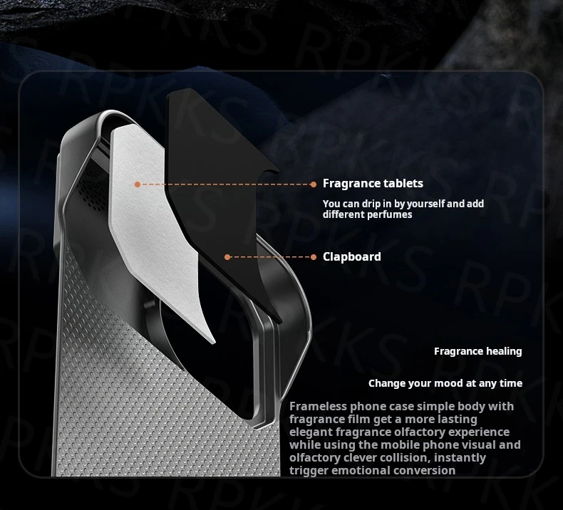 Leather frameless armor cover highlighting the back detail.