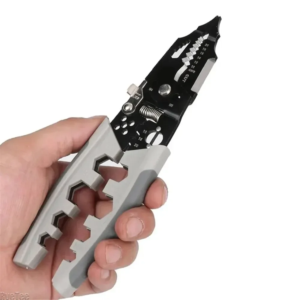 Wire Strippers 28-in-1 Multifunctional Powerful Cutting and Peeling Pliers for Electricians Insulated Handle 5