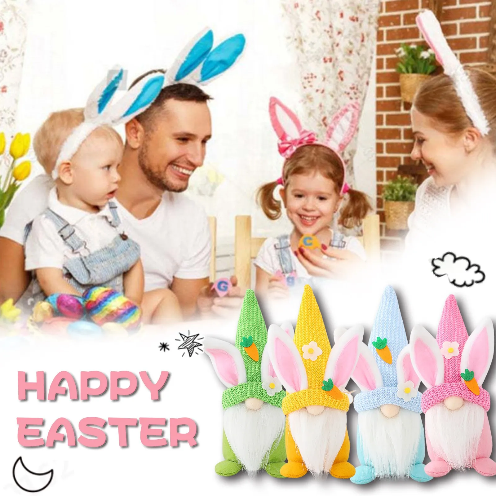 

Educational Toys For Children Decoration Doll Ornaments Ornaments Decoration Doll Rabbit Easter Plush toy