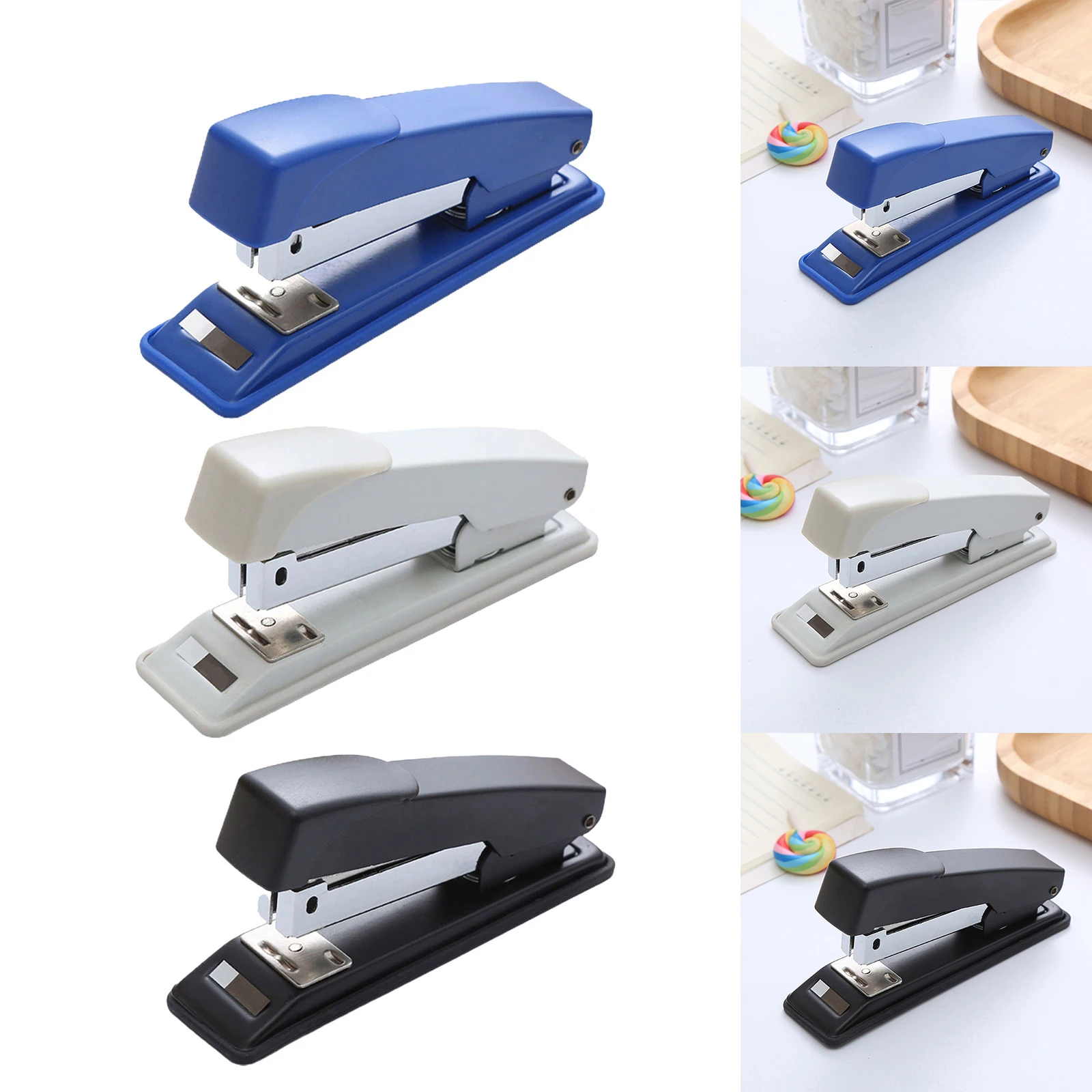 

Stapler Commercial Desk Full Strip Stapler Standard Stapler 20 Sheet Capacity Metal Office Suplies For Home Tools