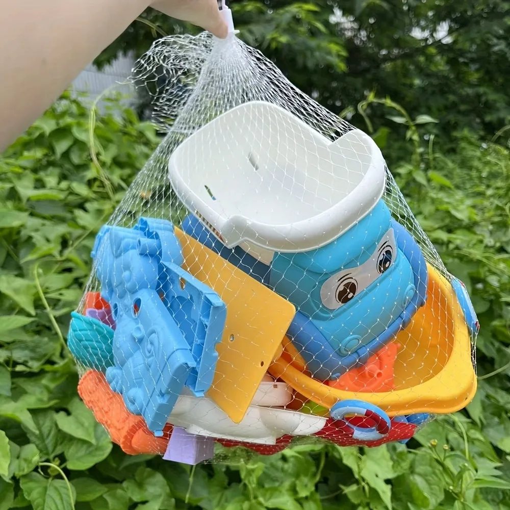 Beach Toys for Kids Sand Toys Set Sand Bucket Shovel Rake Toys for Beach Animal Dinosaur Molds Travel Sandbox Toys for Toddlers 6