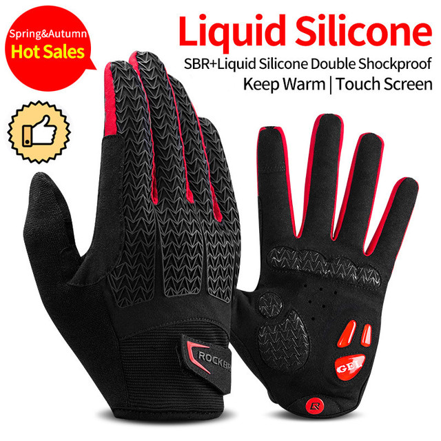 Windproof Cycling Gloves Touch Screen Riding MTB Bike Bicycle Gloves Thermal Warm Motorcycle Winter Autumn Bike Gloves