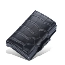 

Rfid Card Holder Wallet Men Leather Slim Thin Smart Wallet Minimalist Wallet ID Card Holder Credit Bank Card Holder Men Gift New