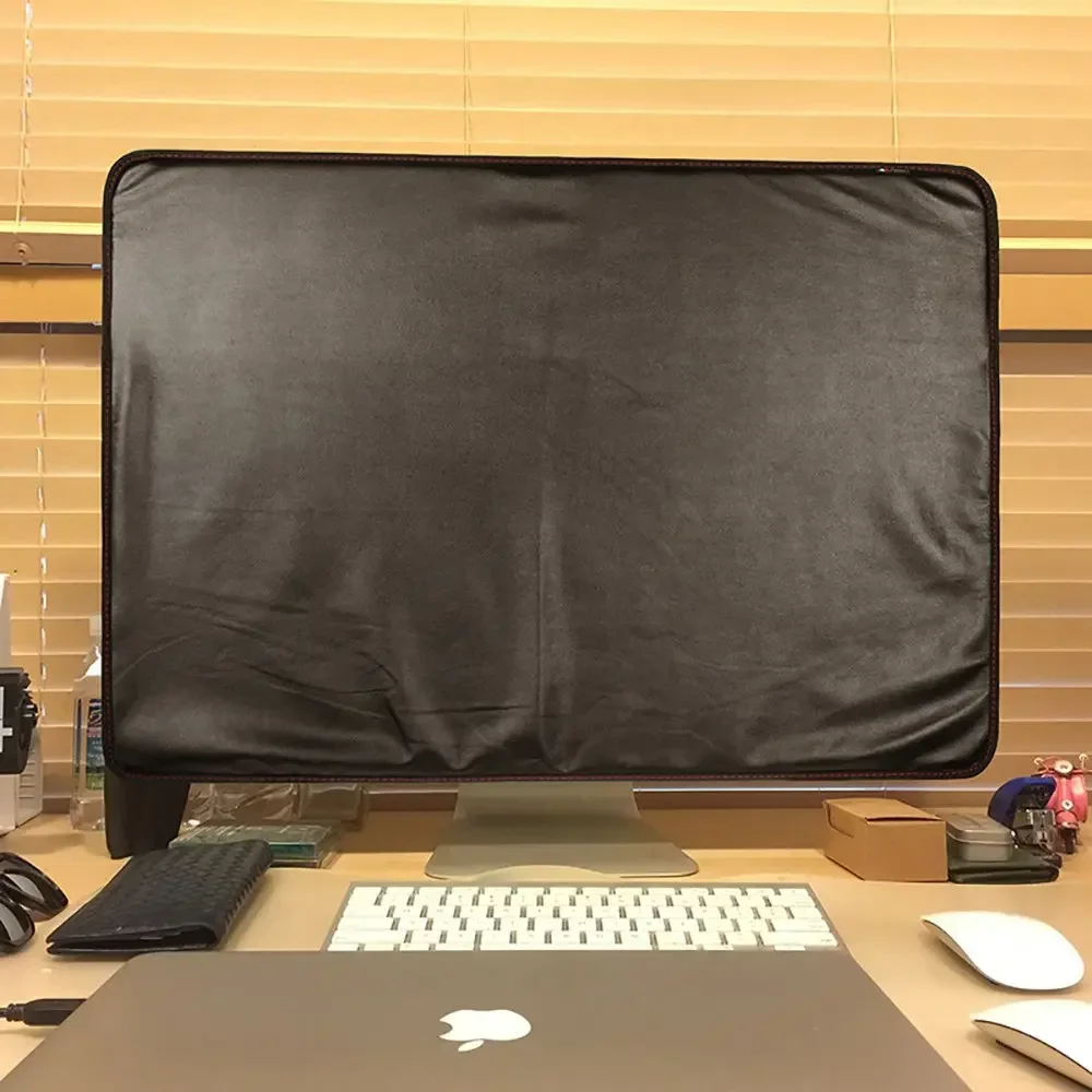 Computer Monitor Cover 21 inch 27 inch Polyester Computer Monitor Dust Cover Protector with Inner Soft Lining for Apple iMac LCD Screen LA001
