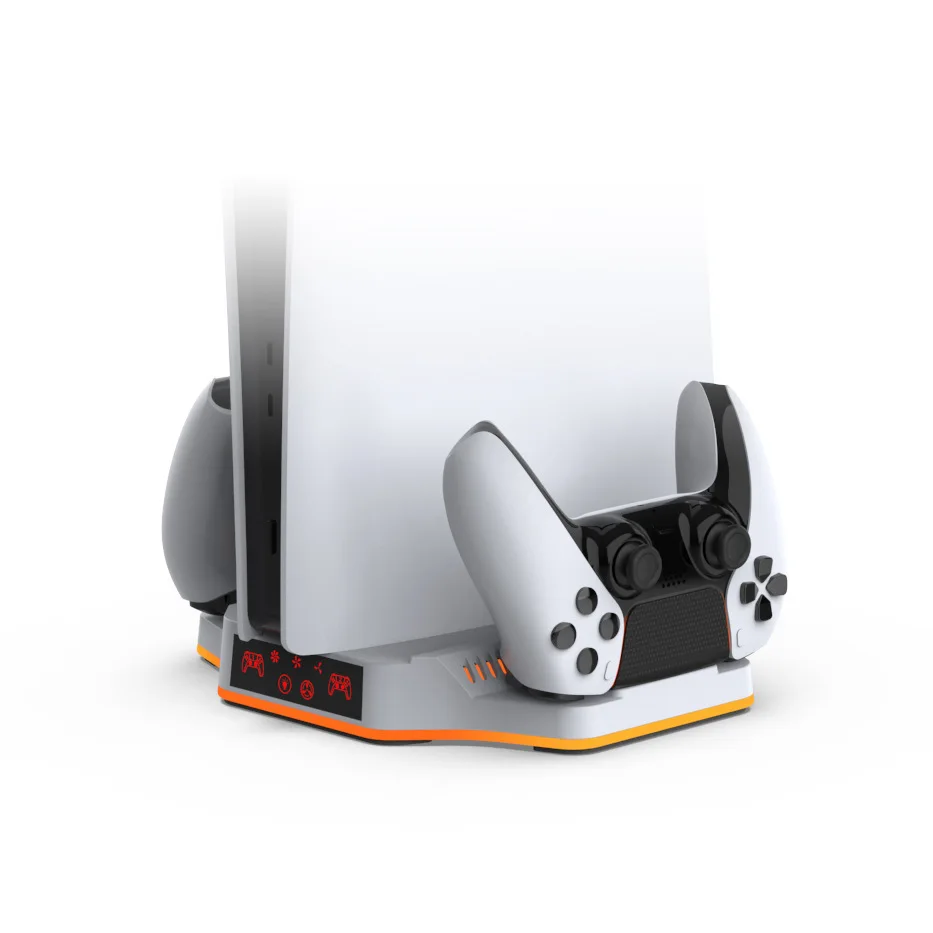 TP5-3583B for PS5pro/PS5Slim host cooling base with RGB ambient light fan P5 elite handle Stand charger Charging Dock
