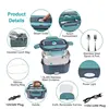 Electric Lunch Box Food Heater  Portable Food Warmer Lunchbox for Car Home Leak proof 2 Compartments 110V 220V Pot 6