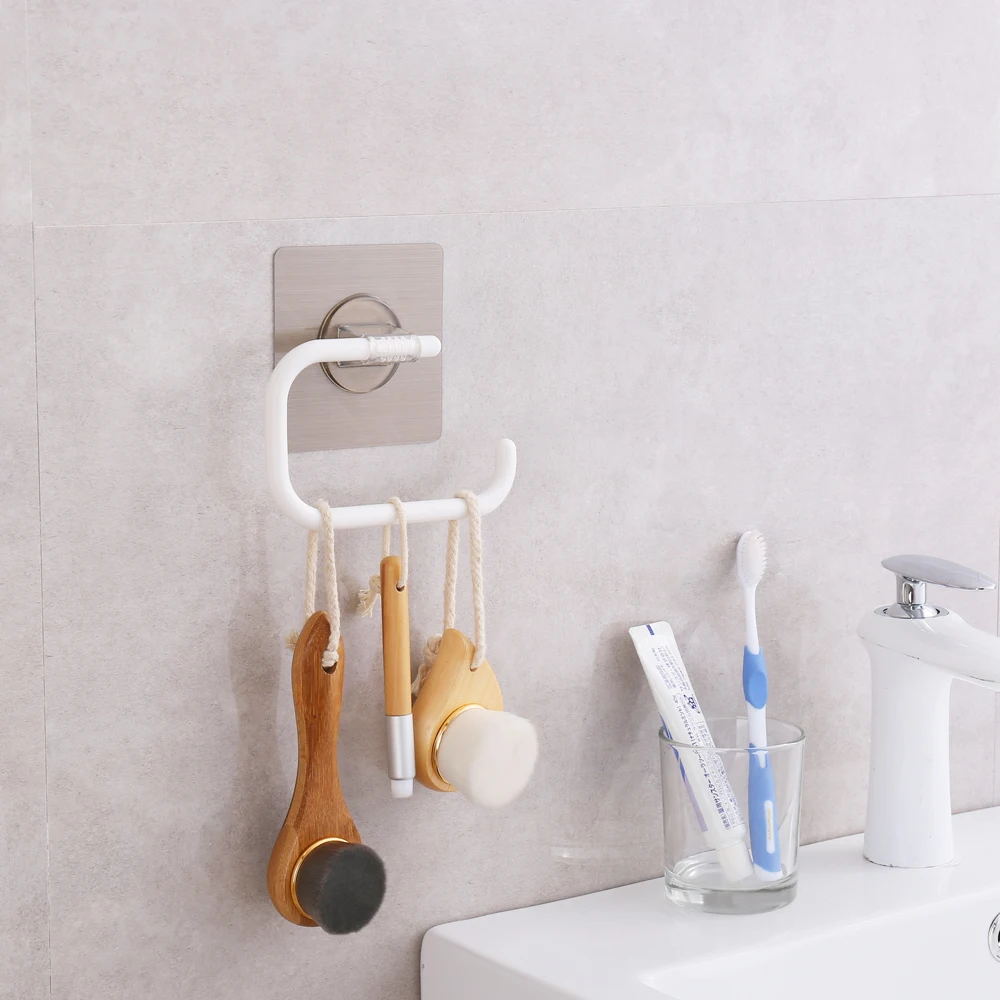 punching-free seamless towel rack bathroom rack household single-pole roll paper