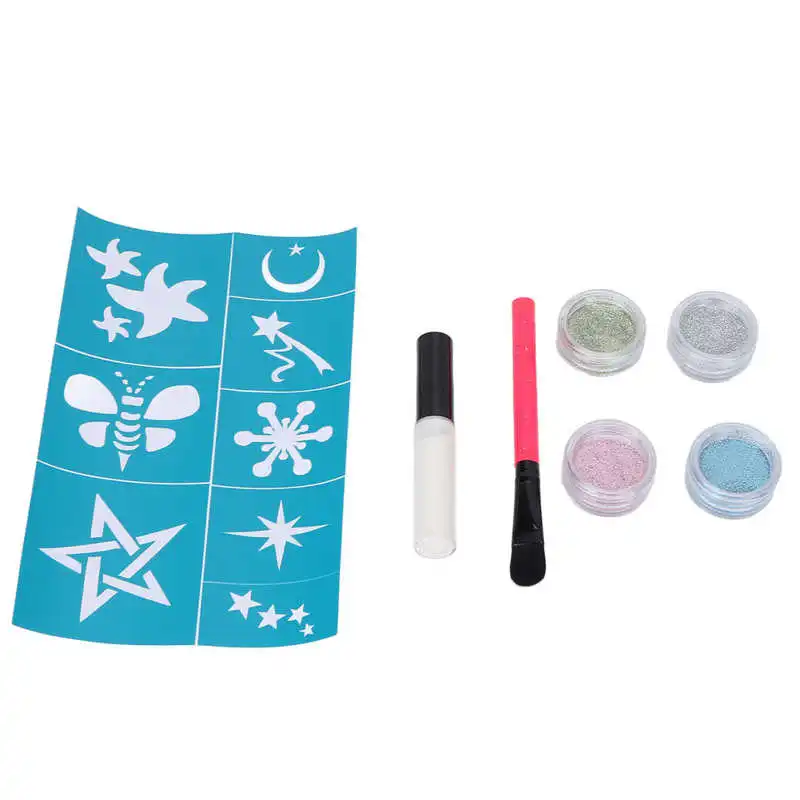 

Makeup Glitter Powder DIY Safe Shiny Portable Fashionable Face Body Glitter Powder with Glue for Halloween Party