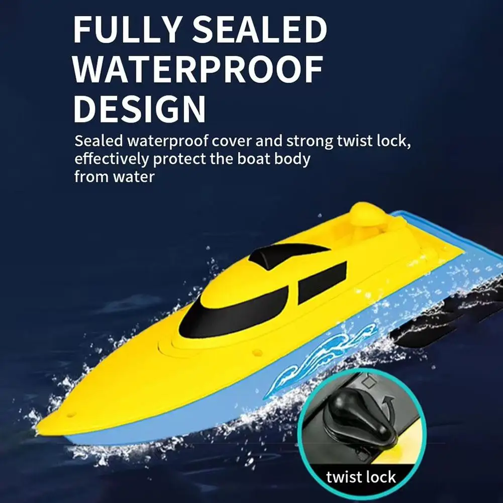 Bateau RC télécommandé rapide - 3 couleurs, 25,8 cm