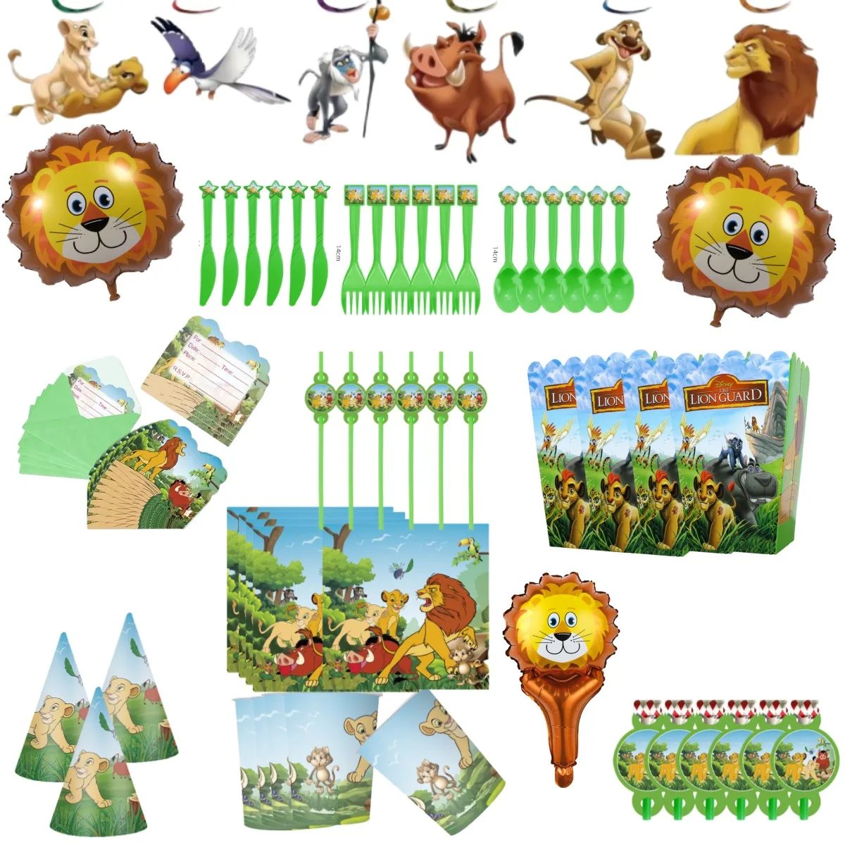 

Новый Disney Король джунглей Симба детский день рождения аксессуары для украшения шаров набор посуды украшение для будущей мамы