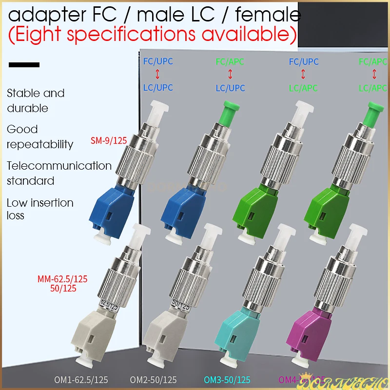 

LC Female To FC Male Optical Power Meter Visual Fault Locator Fiber Optic Hybrid Adapter Simplex Single Mode Optic High Quality