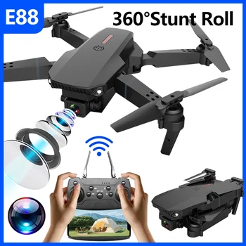 E88 Mini Drone UAV Rotazione a 360 Gradi Pieghevole WiFi Telecomando Fotografia Aerea Quadcopter Giocattolo Elicottero Un Clic Nuovo
