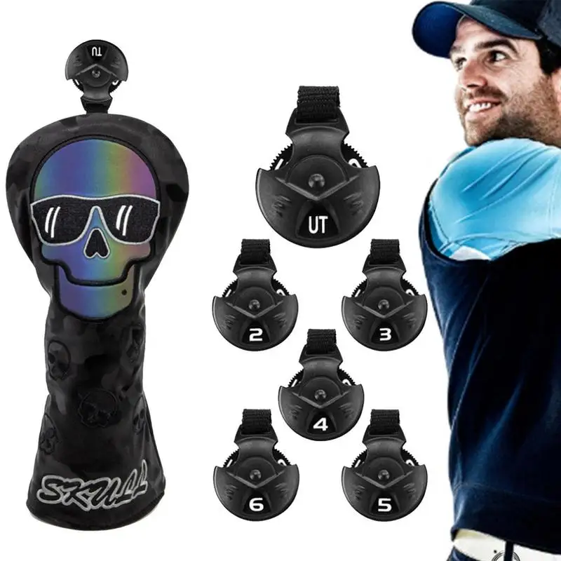 

Golf Club Covers Skull Putter Cover With Rotatable Number Labels Golf Headcovers Putter Cover Mallet Head Covers