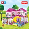 Friends City House Summer Holiday Villa Castle Building Blocks Sets Figures Swimming Pool DIY Toys for Kids Girls Christmas Gift 1