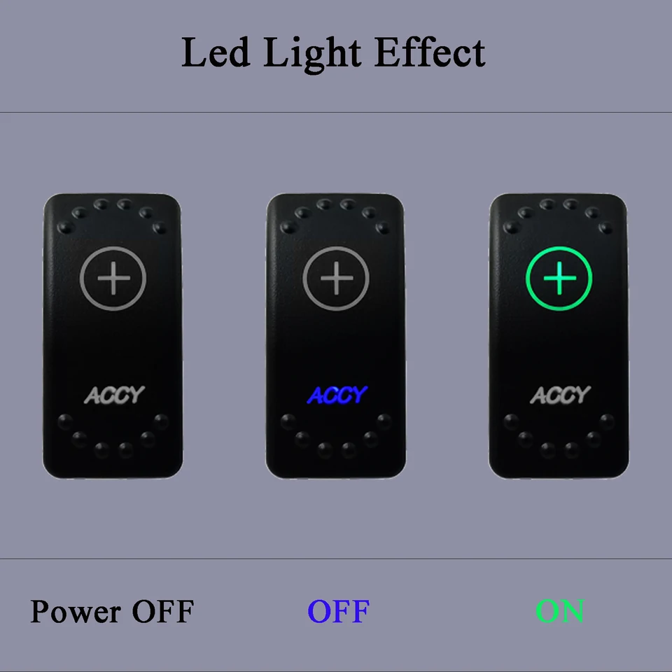 Boat Toggle Switch Panel Blue LED Backlit Toggle Rocker Switch &ndash; Universal Fit For Jeep, SUV, UTV, ARB, Carling Style Car Switch