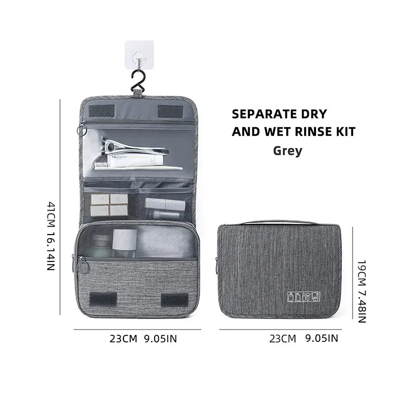 Foldable Toiletry Bag Organizer Hanging Storage Bag Bathroom Makeup Bag  Case Cosmetic Bag Travel Bag For Travel Business