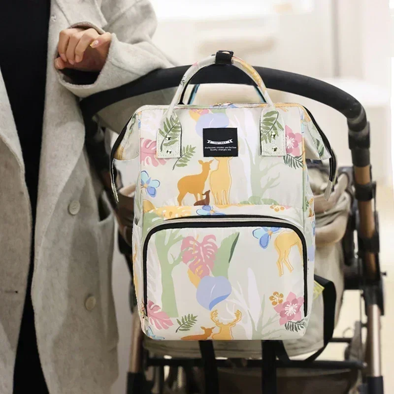 Baby Diaper Bag Backpack Mommy Pregnant Bag Large Capacity Baby Diaper Package Travel Backpack Mom Breastfeeding Stroller Bag 2