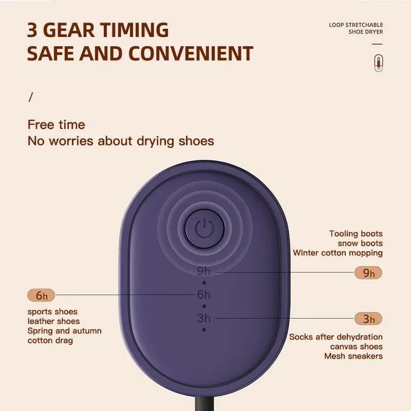 Youpin Sothing Shoe Dryer Loop Stretchable Electric Shoes Dryer PTC Heater Portable Multi-effect Sterilization Deodorization
