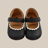 Retro New Newborn Baby Walking Shoes Spring Solid Color Bow Princess Shoes PU Anti-slip Soft Rubber Bottom Baby Casual Shoes 6
