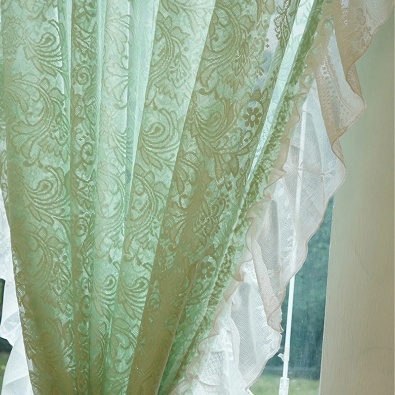 Kotile Lot De 2 Panneaux De Rideaux Transparents En Dentelle Noire De 274,3 Cm De Long, Voilages Noirs Vintage à Motif Floral Gothique Avec Passe- Tringle, Pour Salon, 132,1 X 274,3 Cm