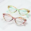 Cat Eye Hyperopia Eyeglasses Anti Blue Light Reading Glasses for Women Men Trendy Colorful Floral Frame Presbyopia Glasses 3