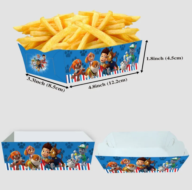 24Pcs Paw Patrol Party Snack Boxes Set, Disposable French Fries, Candy, Popcorn, and Sn... - SKU PSBS1601 - UGI Packaging