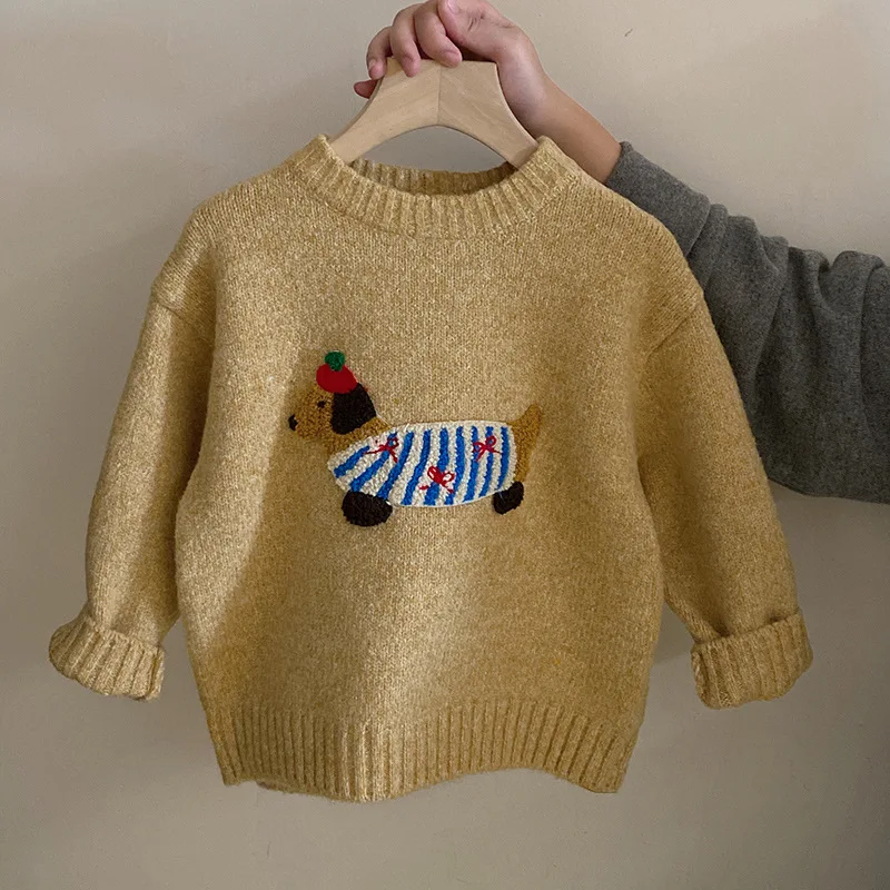 Girls Puppy Sweater Set 3