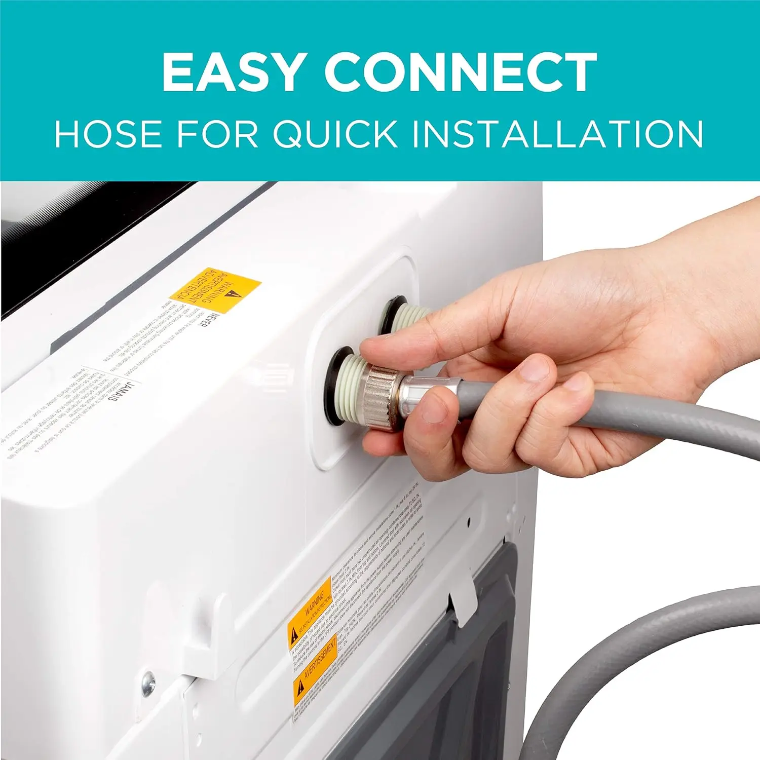 Small Portable Washer, Washing Machine for Household Use, Portable Washer 1.7 Cu. Ft. with 6 Cycles, Transparent Lid & LED