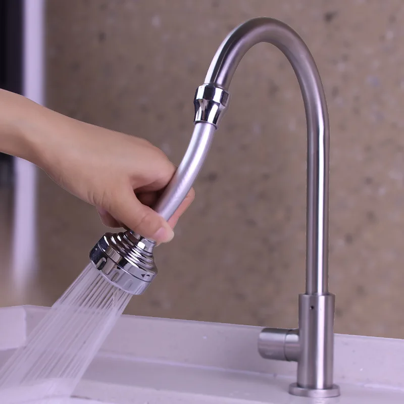 

Kitchen Faucet, Shower, Electroplating Universal Aerator, Three-stage Water-saving Pressurized Foaming Faucet