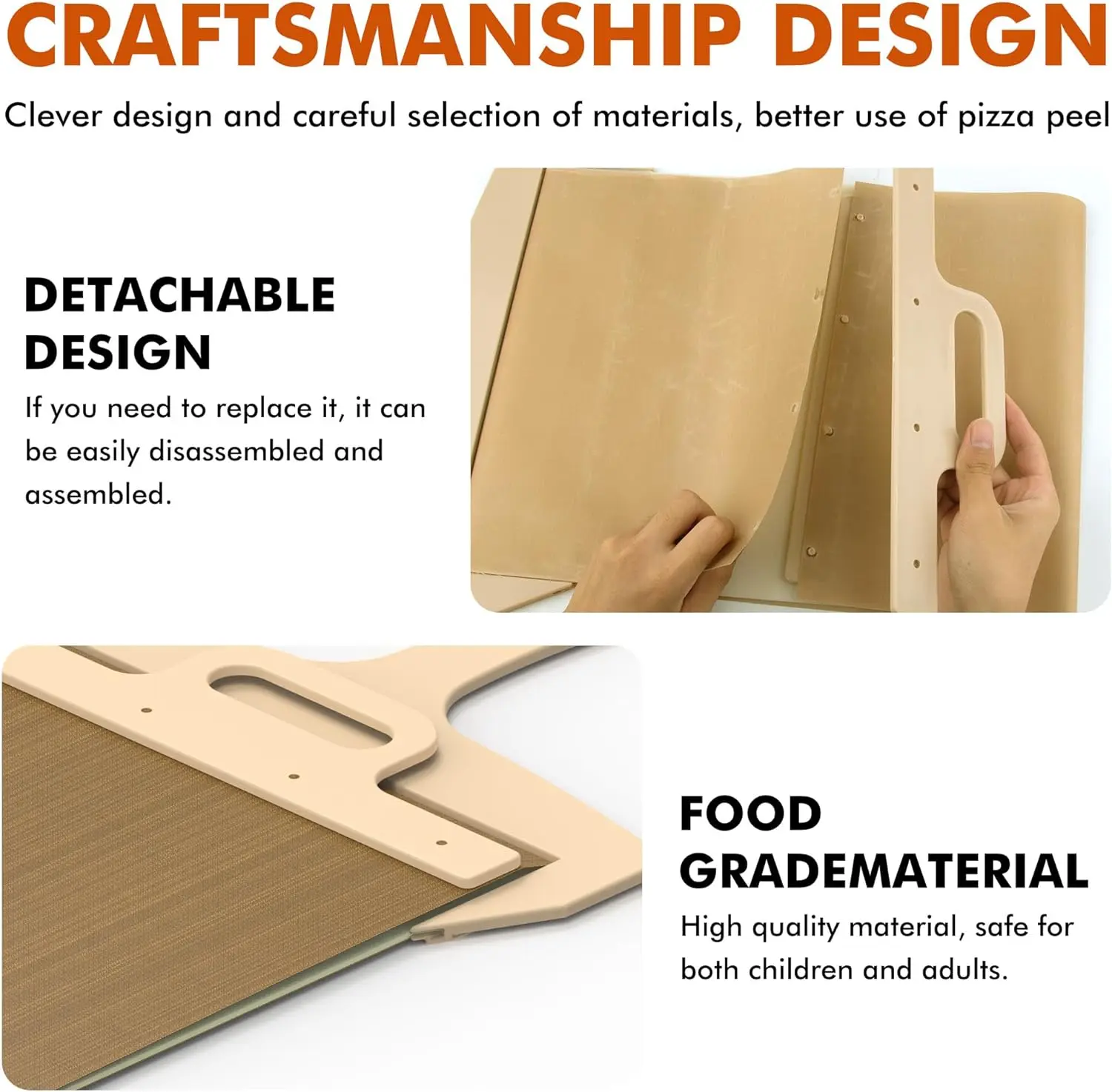 Sliding Pizza Peel Shovel Storage Board Pala Pizza Scorrevole Wooden Handle Transfer Spatula Bread Kitchen Baking Tools