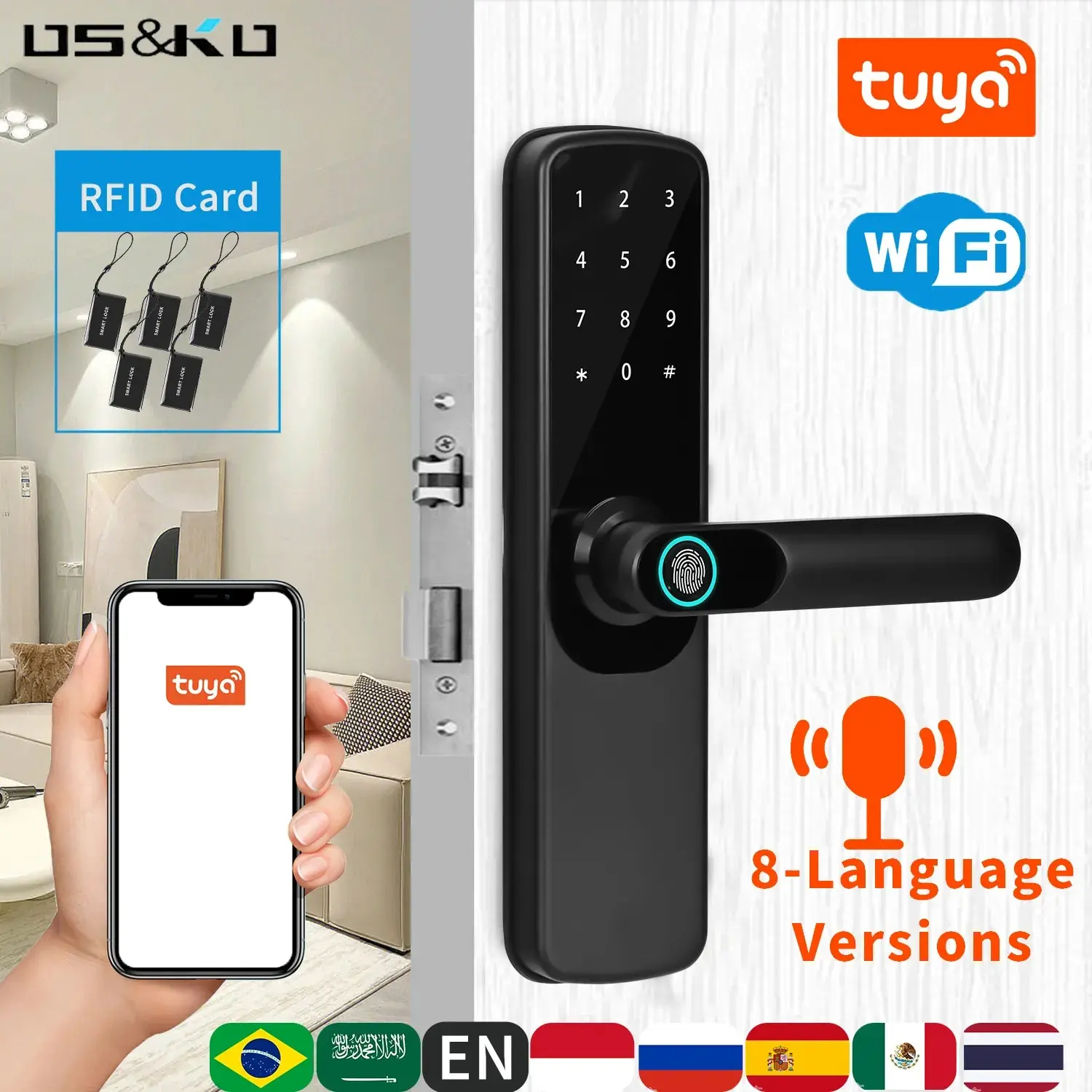 Tuya Wifi электронный умный дверной