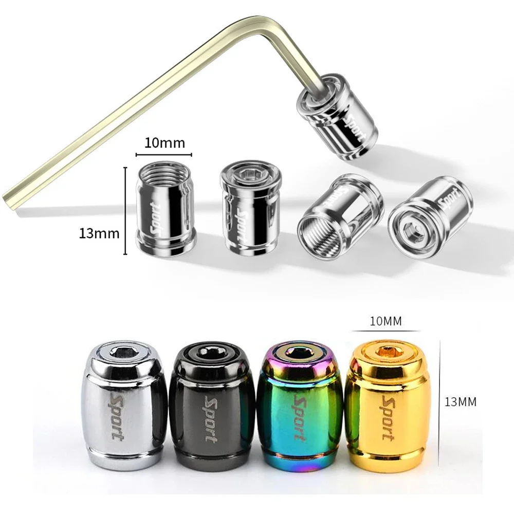 Tire Valve Caps Tire Valve Cap Tire Stem Cover Anti Theft Sport Style Valve Stem Covers Dust Proof Caps for Wheels Decorative Tyre Zinc Alloy Auto Accessories
