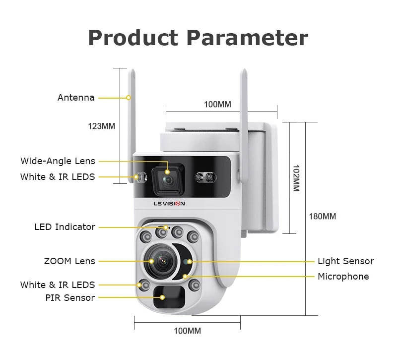 6K 12MP 4G Solar Hunting Trail Camera 60X ZOOM Wireless Outdoor Wildlife Camera