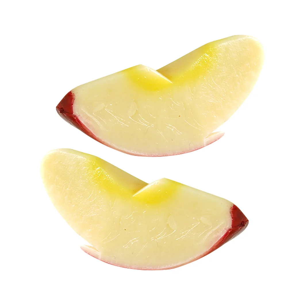 

2pcs Artificial Apples Simulation Slices Fake Slices Artificial Artificial Slices Model Slices Decors