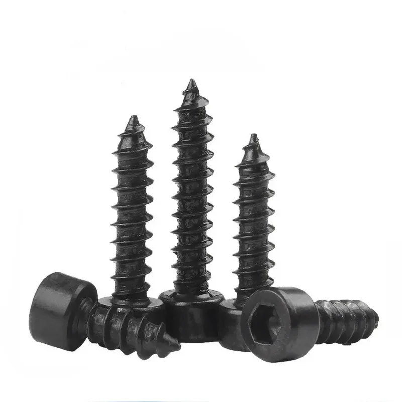 Hex socket screw Hexagon Hex Socket Head Cap Head Self Tapping Screw M2 M2.6 M3 M3.5 M4 M5 M6 Black Carbon Steel Allen Screw