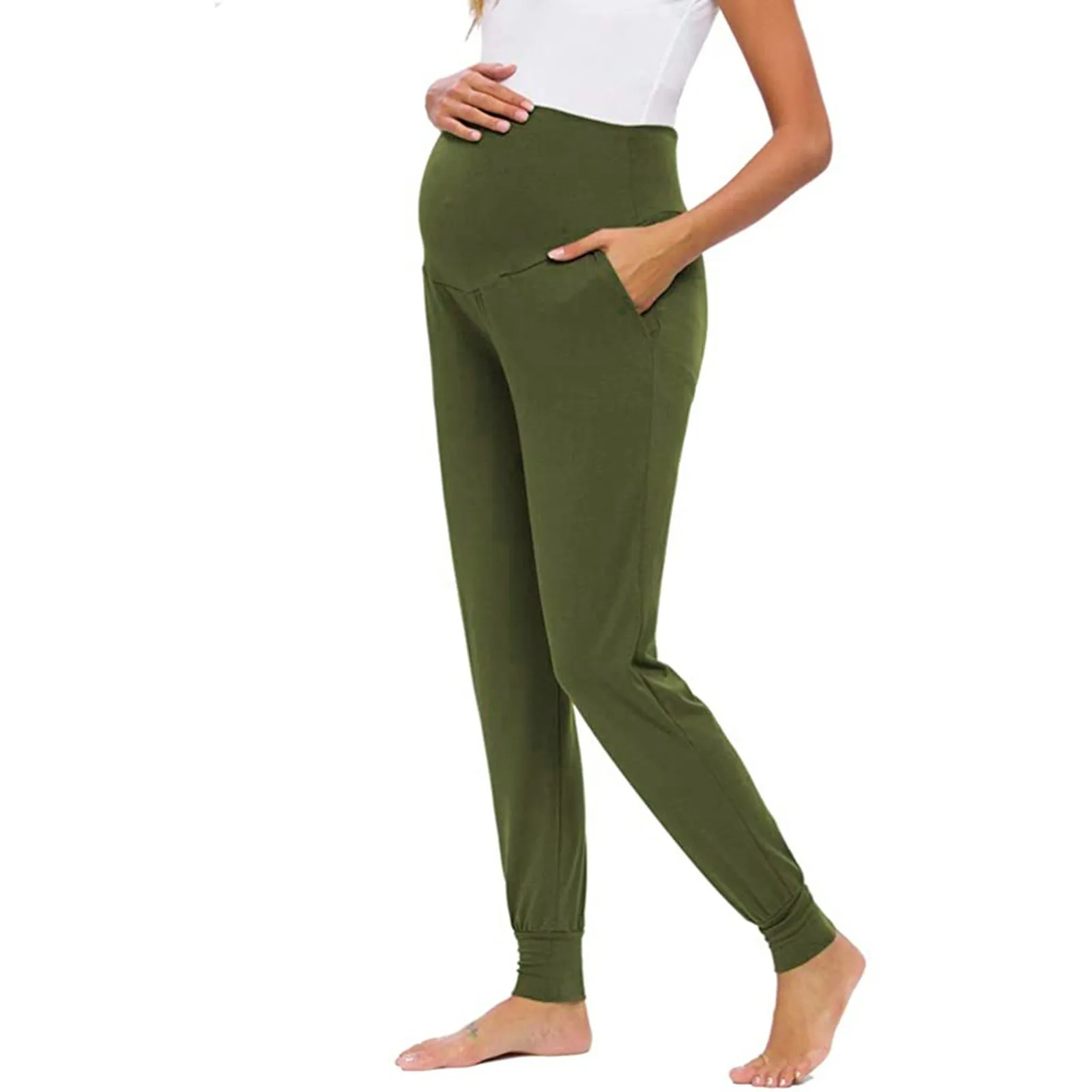 Maternity Women's Casual Pants Stretchy Comfortable Lounge Pants Premaman Pregnant High Waist Soft Pregnancy Clothing women leggings