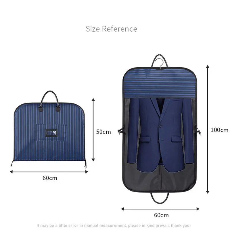 Fashion Striped Man Suit Carrier Garment Bag For Men's Suit Clothes Organizer Suit Bag Waterproof Travel Carry On Suit Holder 3
