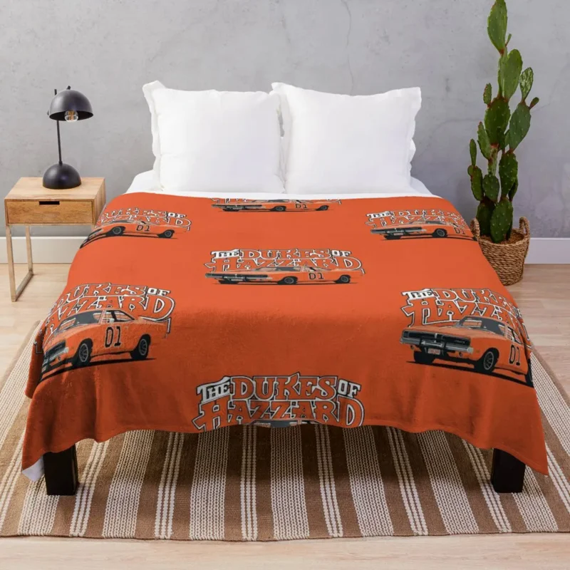 

Dukes of Ha-zzard G-eneral Lee Throw Blanket Warm Bedding Blankets Fluffy