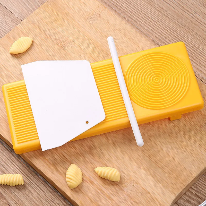 3PCS Spaghetti Macaroni Pasta Board Practical Pastry Rolling Pin Making Kitchen Cooking Wave Pattern Gnocchi Tools Pasta Cutter
